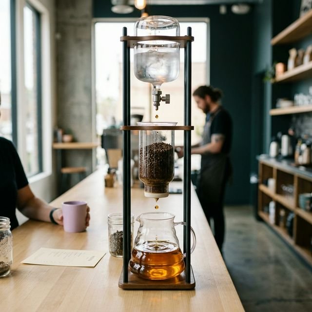 Visual representation of the Cold Brew brewing process